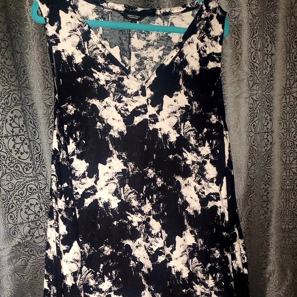 Simply Vera Wang Flowy Paint Splash Dress XL